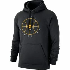 Nike Men's Black Iowa Hawkeyes Basketball Icon Club Fleece Pullover Hoodie -Nike Sales DSCO1158819159 1007 ALT2