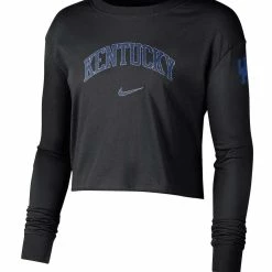 Nike Women's Black Kentucky Wildcats 2-Hit Cropped Long Sleeve Logo T-Shirt 6 Nike Women's Black Kentucky Wildcats 2-Hit Cropped Long Sleeve Logo T-Shirt -Nike Sales DSCO1158932627 1007 ALT2