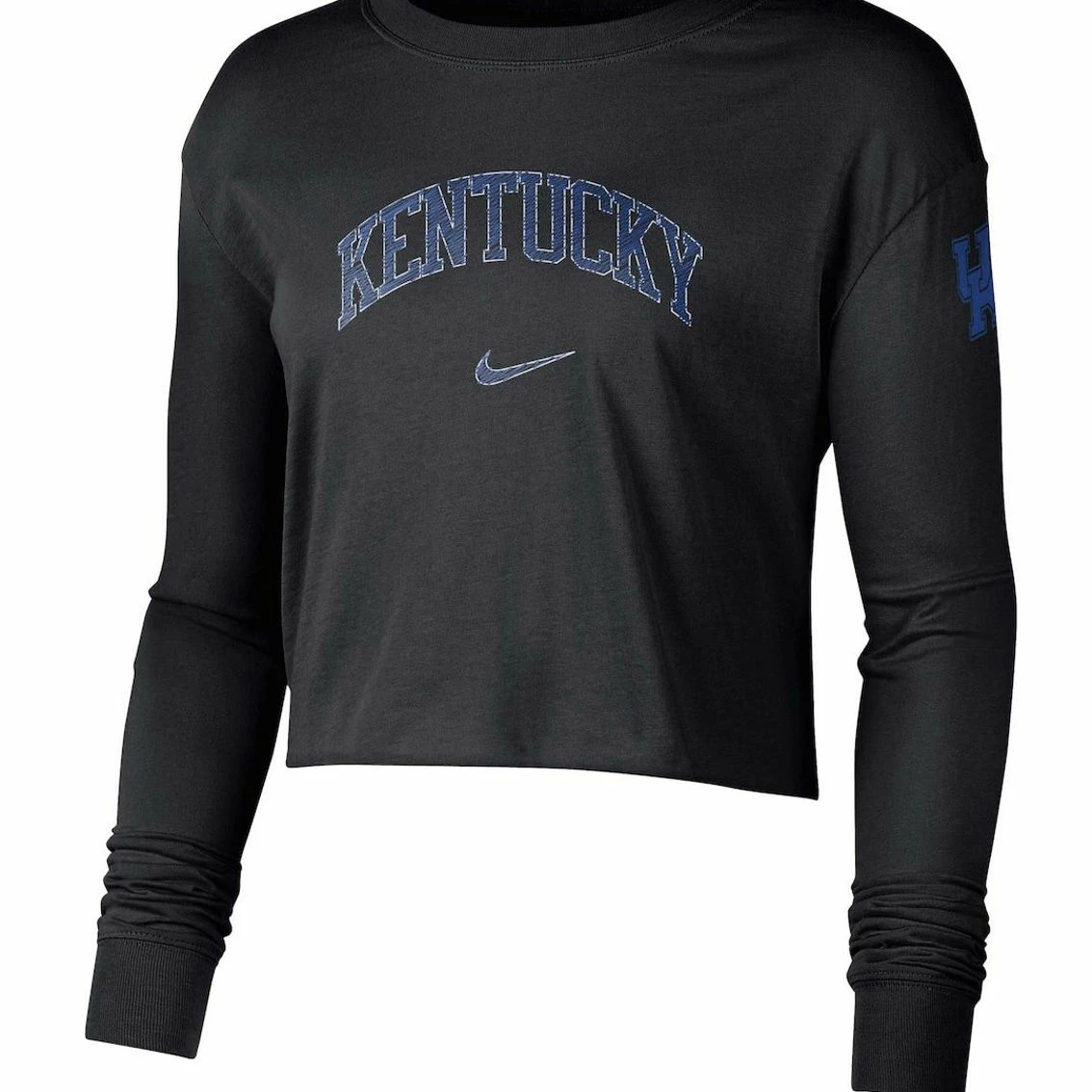 Nike Women's Black Kentucky Wildcats 2-Hit Cropped Long Sleeve Logo T-Shirt 3 Nike Women's Black Kentucky Wildcats 2-Hit Cropped Long Sleeve Logo T-Shirt - Image 3