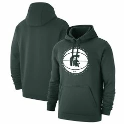 Nike Men's Green Michigan State Spartans Basketball Pullover Hoodie