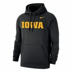 Nike Men's Black Iowa Hawkeyes Wordmark Logo Club Pullover Hoodie -Nike Sales DSCO1158971476 1007 ALT2