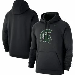 Nike Men's Black Michigan State Spartans Logo Club Pullover Hoodie