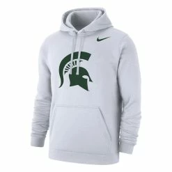Nike Men's White Michigan State Spartans Logo Club Pullover Hoodie 6 Nike Men's White Michigan State Spartans Logo Club Pullover Hoodie -Nike Sales DSCO1159235941 3550 ALT2