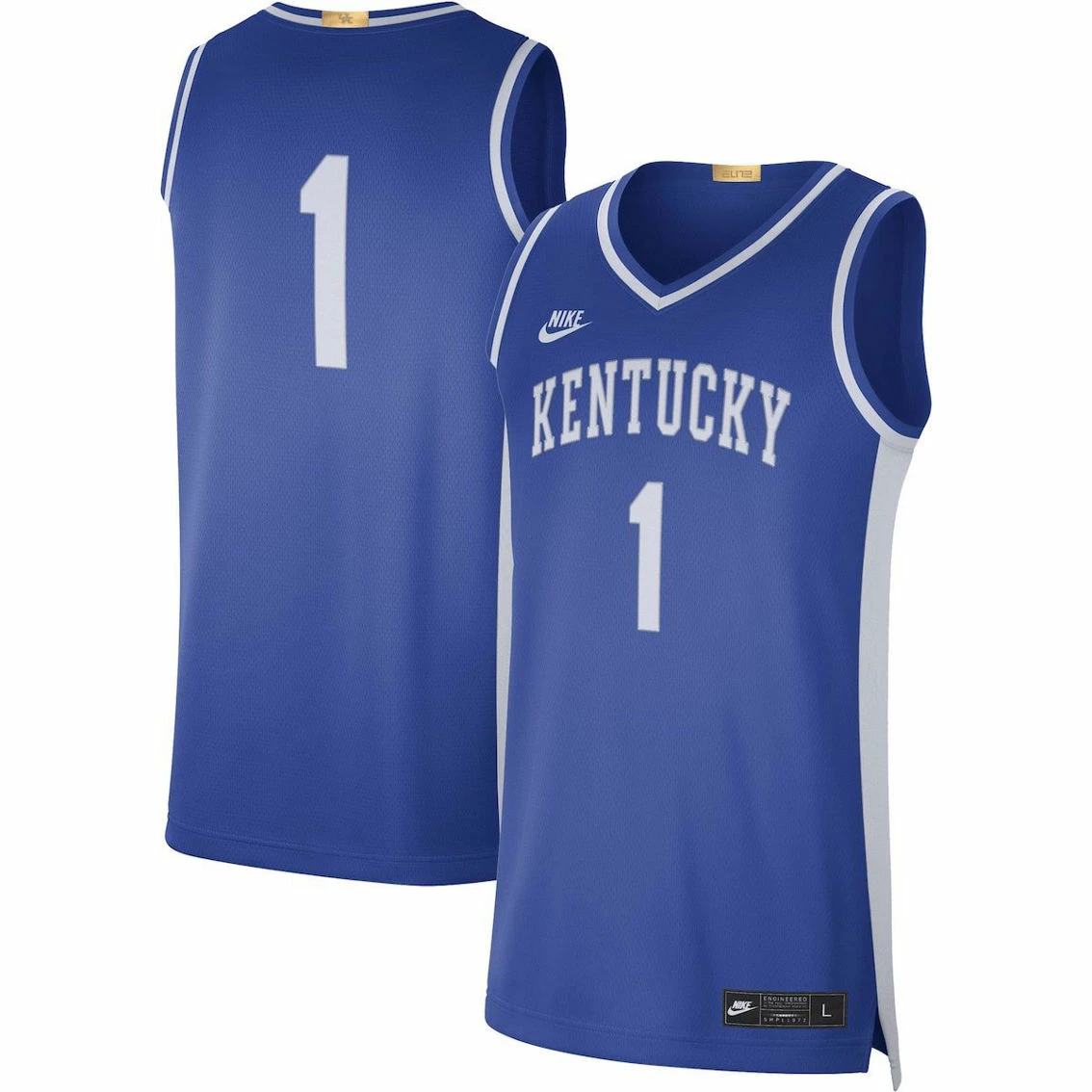 Nike Men's #1 Royal Kentucky Wildcats Limited Retro Jersey 2 Nike Men's #1 Royal Kentucky Wildcats Limited Retro Jersey - Image 2