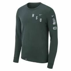 Nike Men's Green Michigan State Spartans Repeat Logo 2-Hit Long Sleeve T-Shirt -Nike Sales DSCO1159507808 2041 ALT2