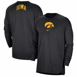 Nike Men's Black Iowa Hawkeyes Basketball Spotlight Performance Raglan T-Shirt