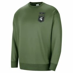 Nike Women's Olive Michigan State Spartans Military Collection All-Time Performance Crew Pullover Sweatshirt -Nike Sales DSCO1160102440 2068 ALT2