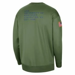 Nike Women's Olive Kentucky Wildcats Military Collection All-Time Performance Crew Pullover Sweatshirt -Nike Sales DSCO1161060538 2068 ALT3