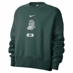 Nike Women's Green Michigan State Spartans Vault Every Day Fleece Pullover Sweatshirt -Nike Sales DSCO1162026050 2041 ALT2